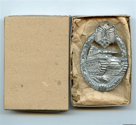 Panzer Assault Badge In Silver Box Hermann Aurich Dresden Generalassaultmilitaria