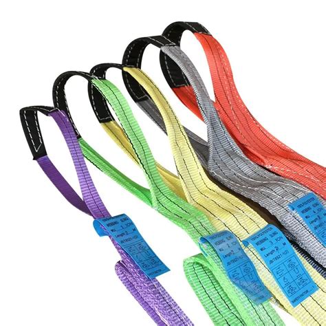 High Strength 3ton Flat Webbing Sling 100 Polyester Heavy Duty Webbing