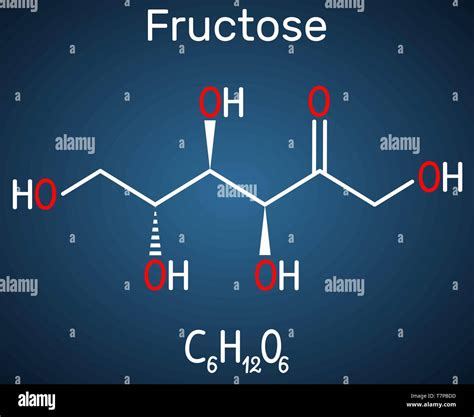 Fructose D Fructose Molecule Linear Form Structural Chemical Formula