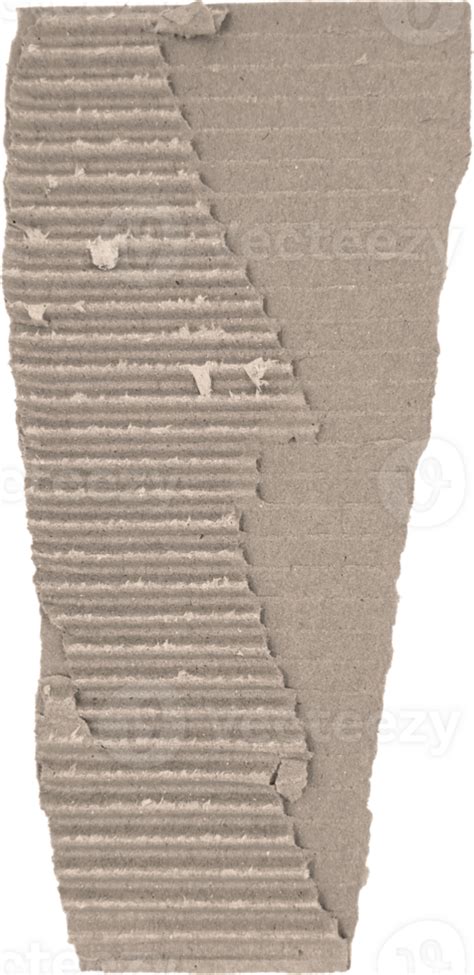 Brown Torn Corrugated Cardboard Piece 39400409 Png