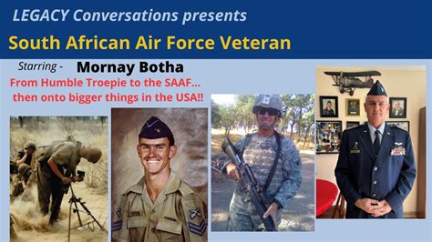 Legacy Conversations Mornay Botha From Sadf Troepie To The Saaf And