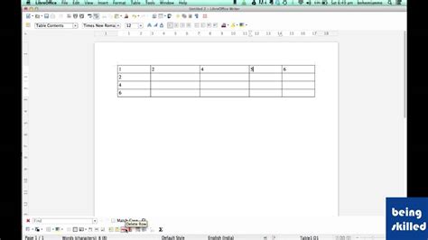 How To Delete Rows Columns And Table In LibreOffice Writer YouTube