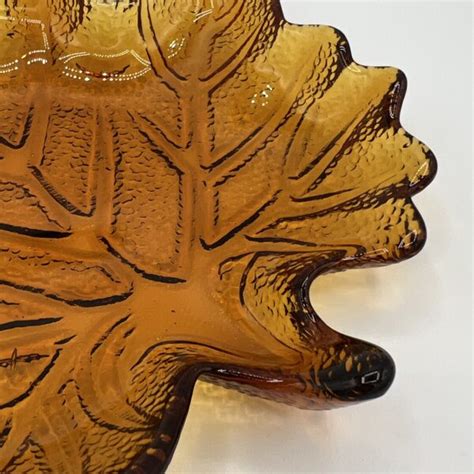 Vintage Amber Glass Maple Leaf Candy Dish Herhomesteadjourney Ca