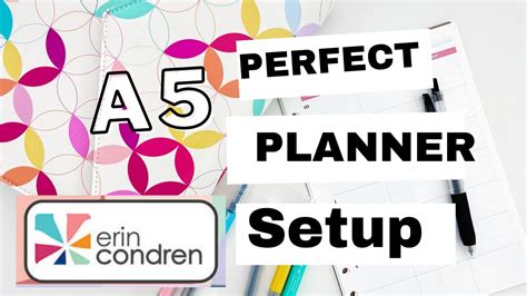 ERIN CONDREN A5 AGENDA PLANNER SETUP FRANKEN PLANNING CATCHALL