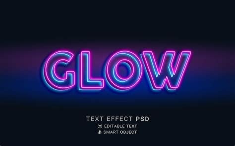 Premium Psd Glow Text Effect Neon