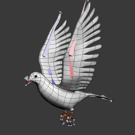 maya dove flying animation