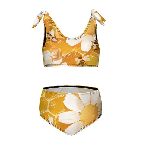 Bee Daisy Flower Girl S Piece Bikini Set Beach Sport Swimsuit Swimwear Y Cm Walmart
