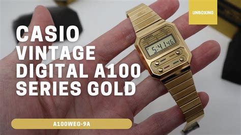 Unboxing Casio Vintage Digital A100 Series Gold A100weg 9a Youtube