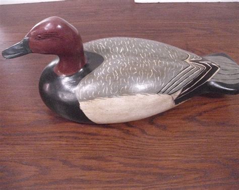 Antique Vintage Hand Carved Hollow Canvasback Duck Decoy Canvasback