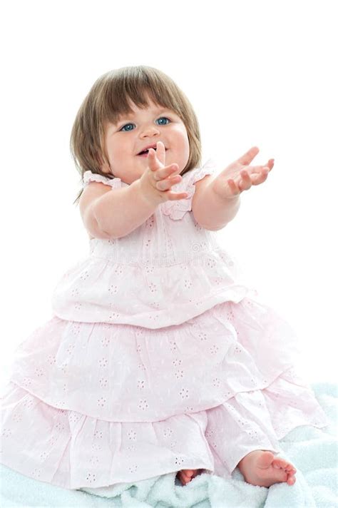 Adorable Blonde Baby Asking For Her Toys Stock Photo Image Of Gorgeous Female 27261028
