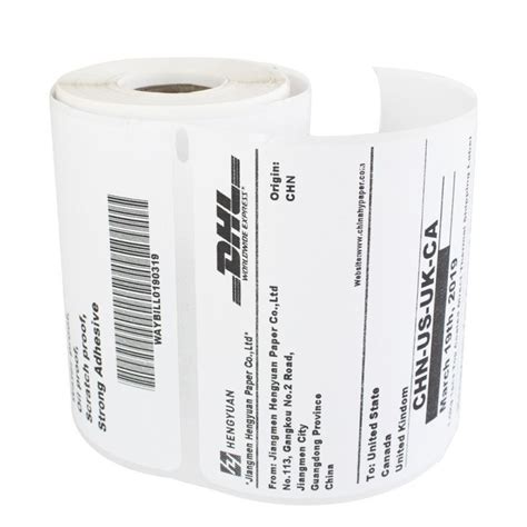 Good Quality Top Coated Self Adhesive Direct Thermal Label Paper In Jumbo Roll For Shipping