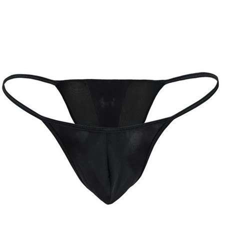 Ropa Interior Sexy Gay Para Hombre Tanga De Seda De Hielo Suspensorio Bolsa Fina Transpirable