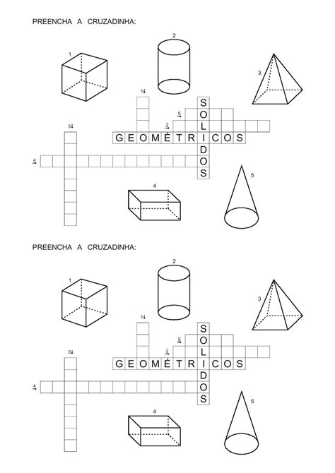 Cruzadinha Solidos Geometricos