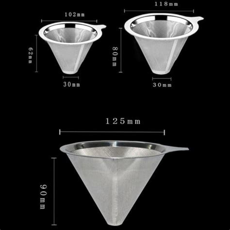 Acier Inoxydable Pour Sur Caf Goutteur C Ne Filtre Entonnoir R