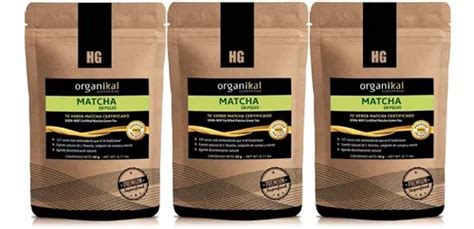 Te Verde Matcha En Polvo Organikal Hgl X50gr Pack X 3 Envío gratis