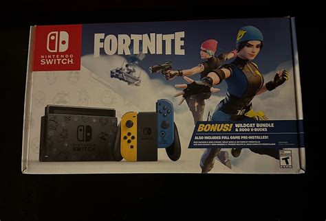 Nintendo Switch Fortnite Wildcat Console Bundle No Code Gb Sd