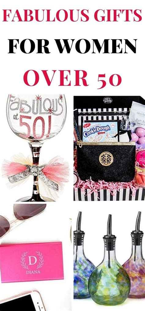 the cover of fabulous gifts for women over 50, including wine glasses and other items