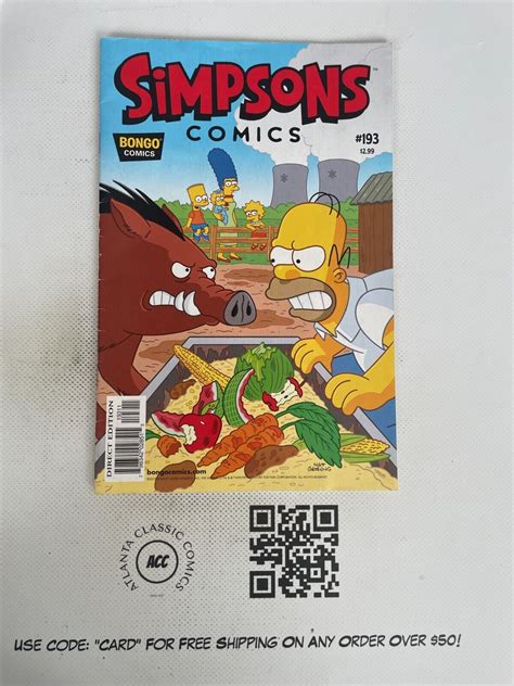 Simpsons Comics 193 Vf Bongo Comics Comic Book Homer Lisa Groening