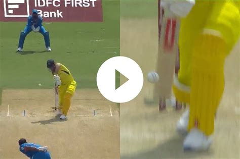 Ind Vs Aus 1st Odi Watch Mohammed Shami Bowls Magical Delivery To