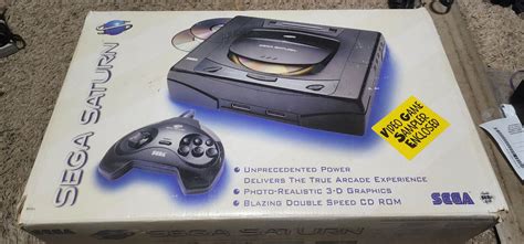 Sega Saturn Model 1 Black Box 2 Controllers Av Cable Power Cable