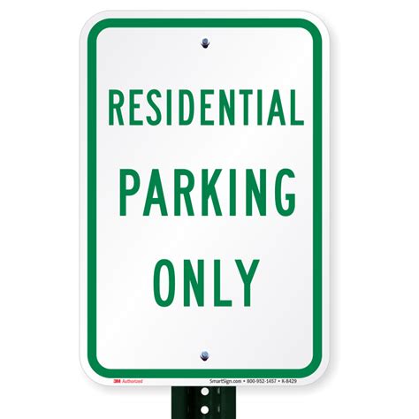 Residential Parking Only Sign , SKU: K-8429