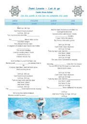 Demi Lovato Let It Go Frozen Esl Worksheet By Bruandujar