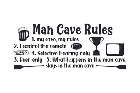 Man Cave Rules Svg Cut File By Creative Fabrica Crafts Creative Fabrica