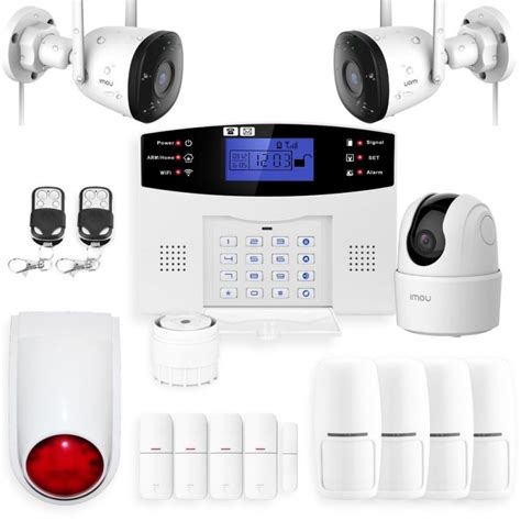 Alarme maison sans fil gsm et 3 caméras wifi kit ip3