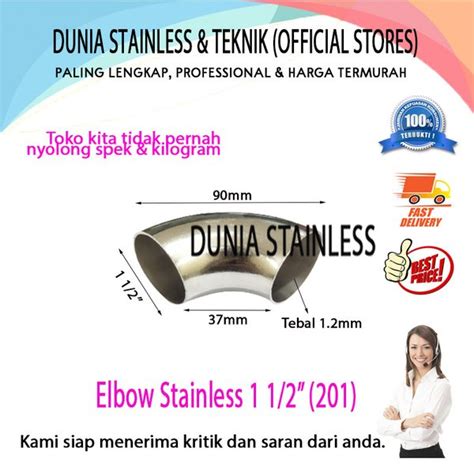 Jual Elbow Stainless Steel Setengah In Keni Tangga Pintu Kayu