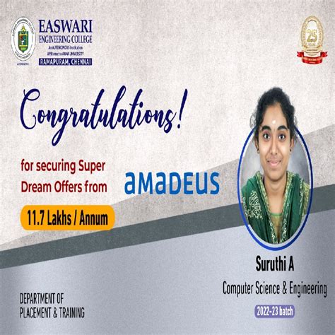 Placed Students Srm Easwari Engineering College