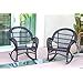 Amazon Jeco Wicker Rocker Chair Set Of Espresso Patio Lawn