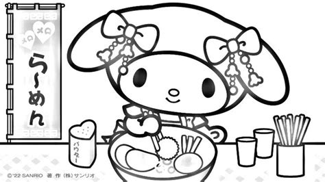 My Melody Sanrio Coloring Page Hello Kitty Colouring Pages Cute