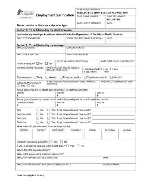 Wage Verification Form Department Of Social Services Serviceform Net