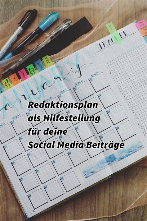 Redaktionsplan Als Hilfestellung F R Deine Social Media Beitr Ge