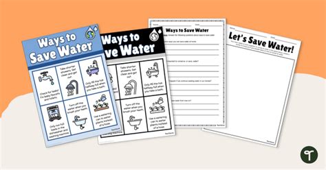 How To Save Water Poster And Worksheet Pack Teach Starter