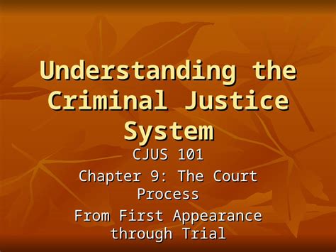 PPT Understanding The Criminal Justice System CJUS 101 Chapter 9 The