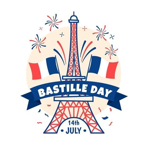 Free Vector Hand Drawn Bastille Day Concept Bastille Day Bastille