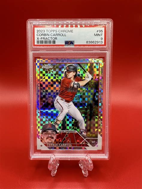 2023 Topps Chrome Corbin Carroll X Fractor Refractor Rookie RC 95 PSA