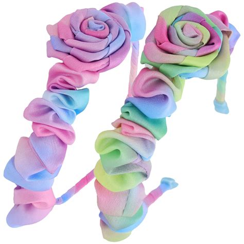 Frog Sac 2 Pcs Satin Rosette Headbands For Girls