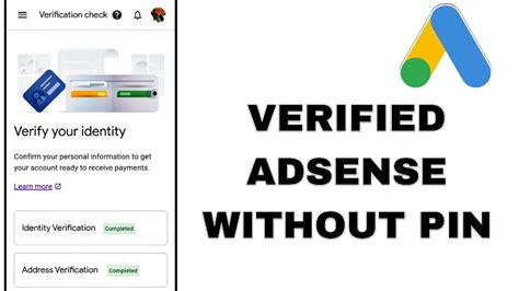 How To Verify Adsense Account Without Pin Google Adsense Youtube