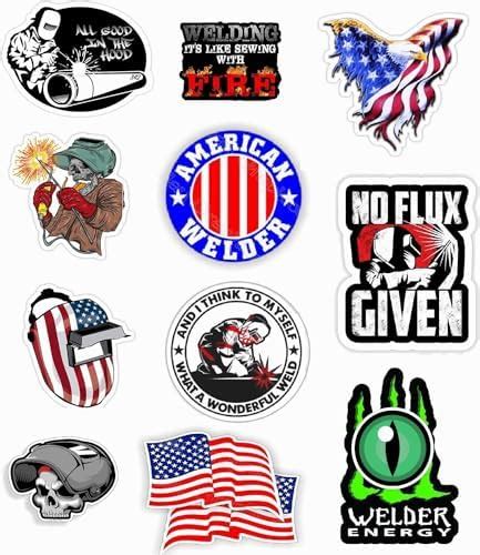 Welder Humor Hard Hat Vinyl Decal Sticker 9 Pack Cars