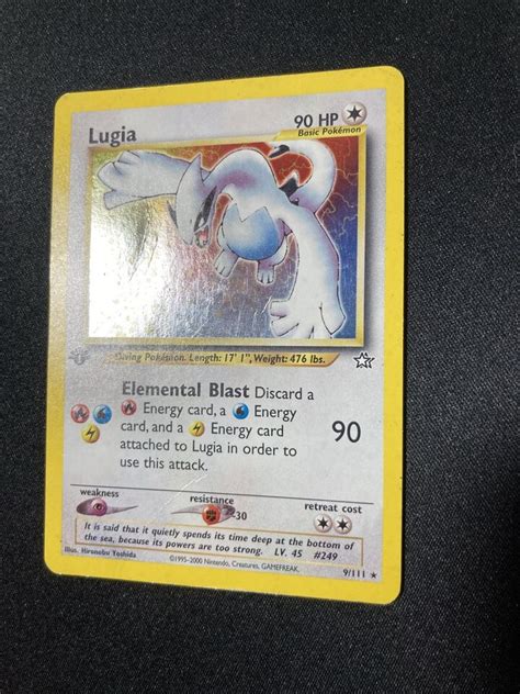 Pok Mon Tcg Lugia Neo Genesis Holo St Edition Holo Rare Ebay