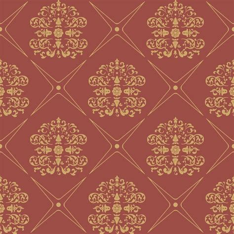 Free Vector Vintage Pattern Seamless Baroque Style Floral Wallpaper