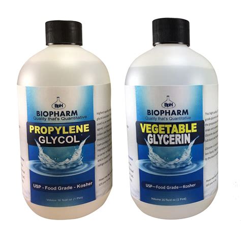 Propylene Glycol And Vegetable Glycerin By Biopharm Pack Of 2 PG And