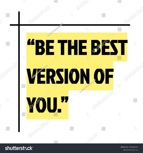 Be Best Version You Hindibest Motivational Stock Illustration