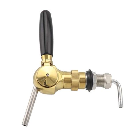 Adjustable Draft Beer Faucet Beer Tap With Flow Controller In Golden