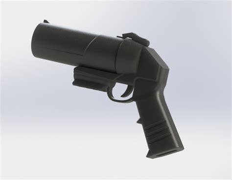 3d Printed Grenade Launcher 40mm For Airsoft By Alemariano Pinshape