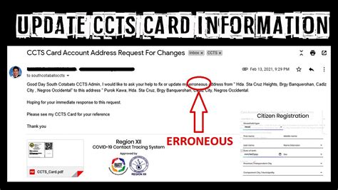 How To Update Cctscitizen Card Informationfix Your Ccts Card