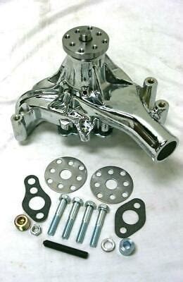 Sbc Small Block Chevy Chrome Hi Flow Long Water Pump High Volume