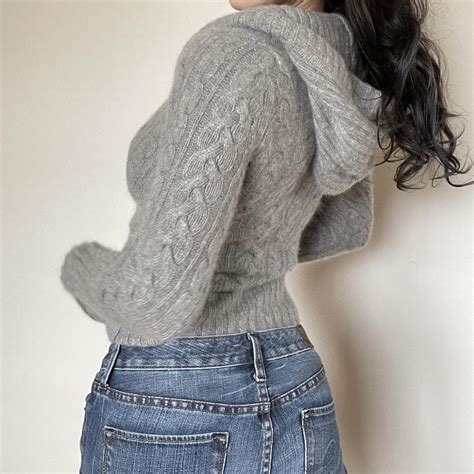 Abercrombie Fitch Women S Grey Cardigan Depop